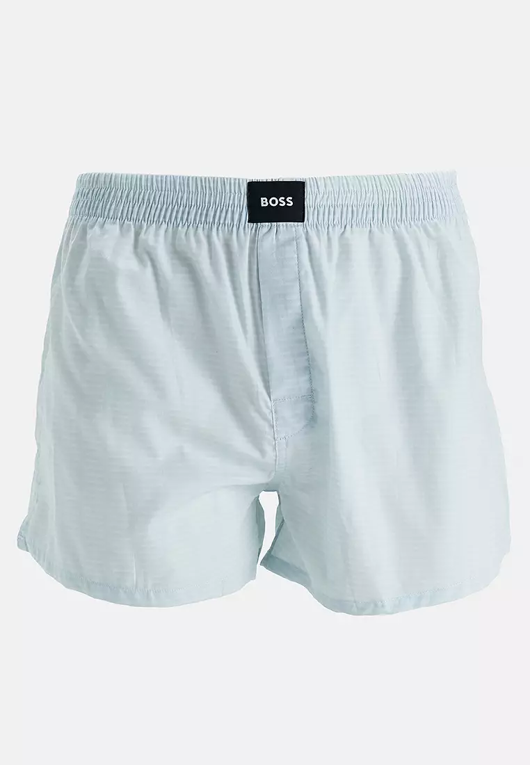 Buy BOSS Logo Cotton Pyjama Boxers 2 Pack - BOSS Business 2026 Online ...