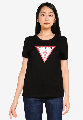 Guess black Crew Neck Original Tee 5DDE0AA92E5B0FGS_1
