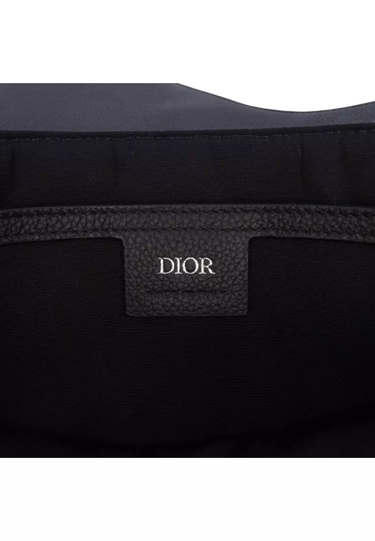 Pre-Loved Dior Oblique Canvas And Leather Saddle A4 Pouch