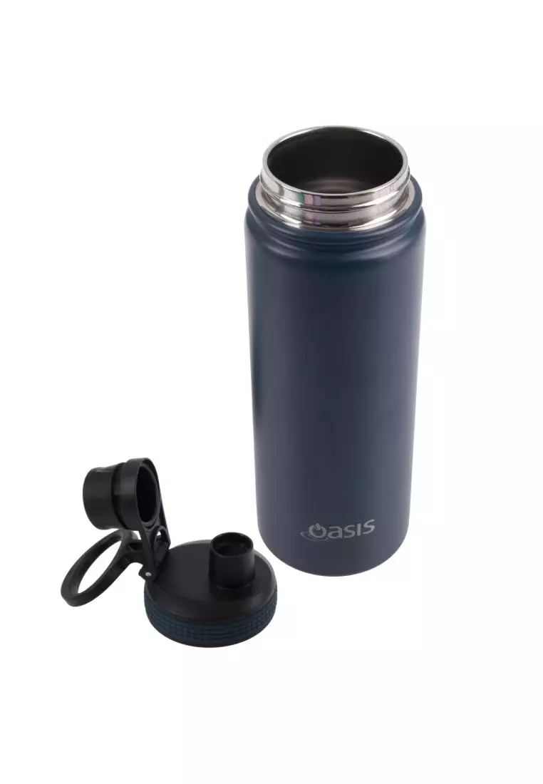 Oasis Stainless Steel Insulated Sports Water Bottle with Screw Cap 550ML - Navy