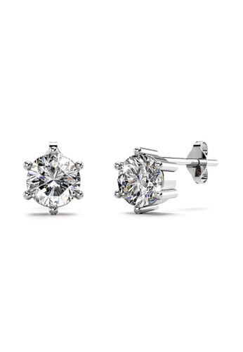 925 Signature silver 925 SIGNATURE Solid 925 Sterling Silver Frozen Round Cut Stud Earrings 8AB8BAC587440EGS_1