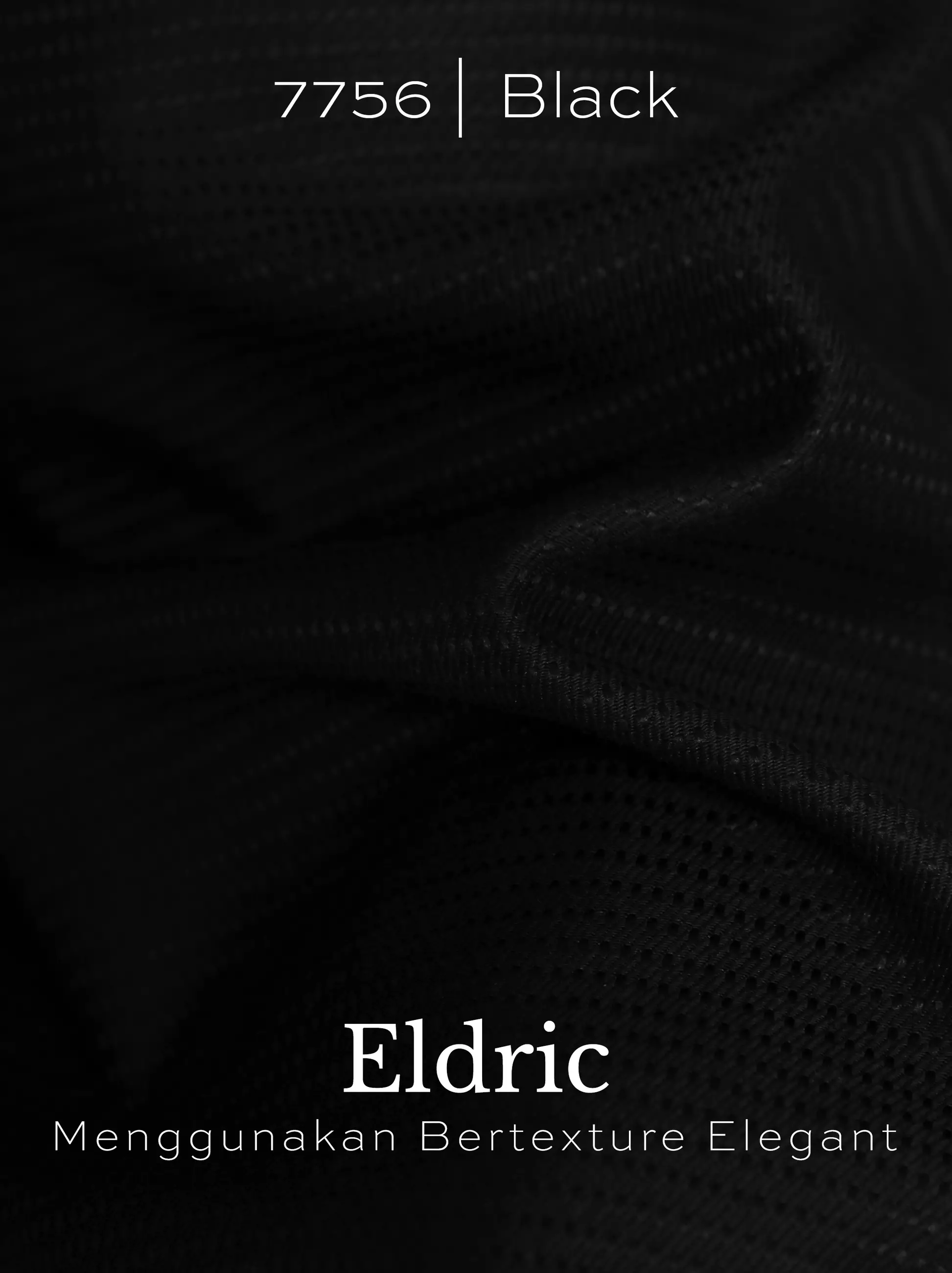 Casella Baju Kemeja Pria Lengan Panjang Texture | Premium Basic Eldric Shirt 7756 Black