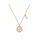 Glamorousky white 925 Sterling Silver Plated Champagne Gold Fashion Simple Hollow Alphabet S Geometric Round Pendant with Cubic Zirconia and Necklace 9F800AC371175AGS_1