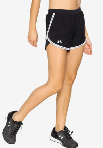 Under Armour black UA Fly By 2.0 Brand Shorts 17601AA798D516GS_1