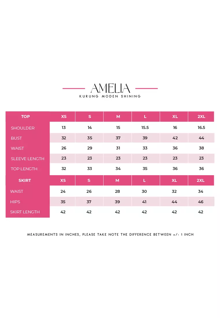 AMELIA KURUNG MODEN GARNET MAROON