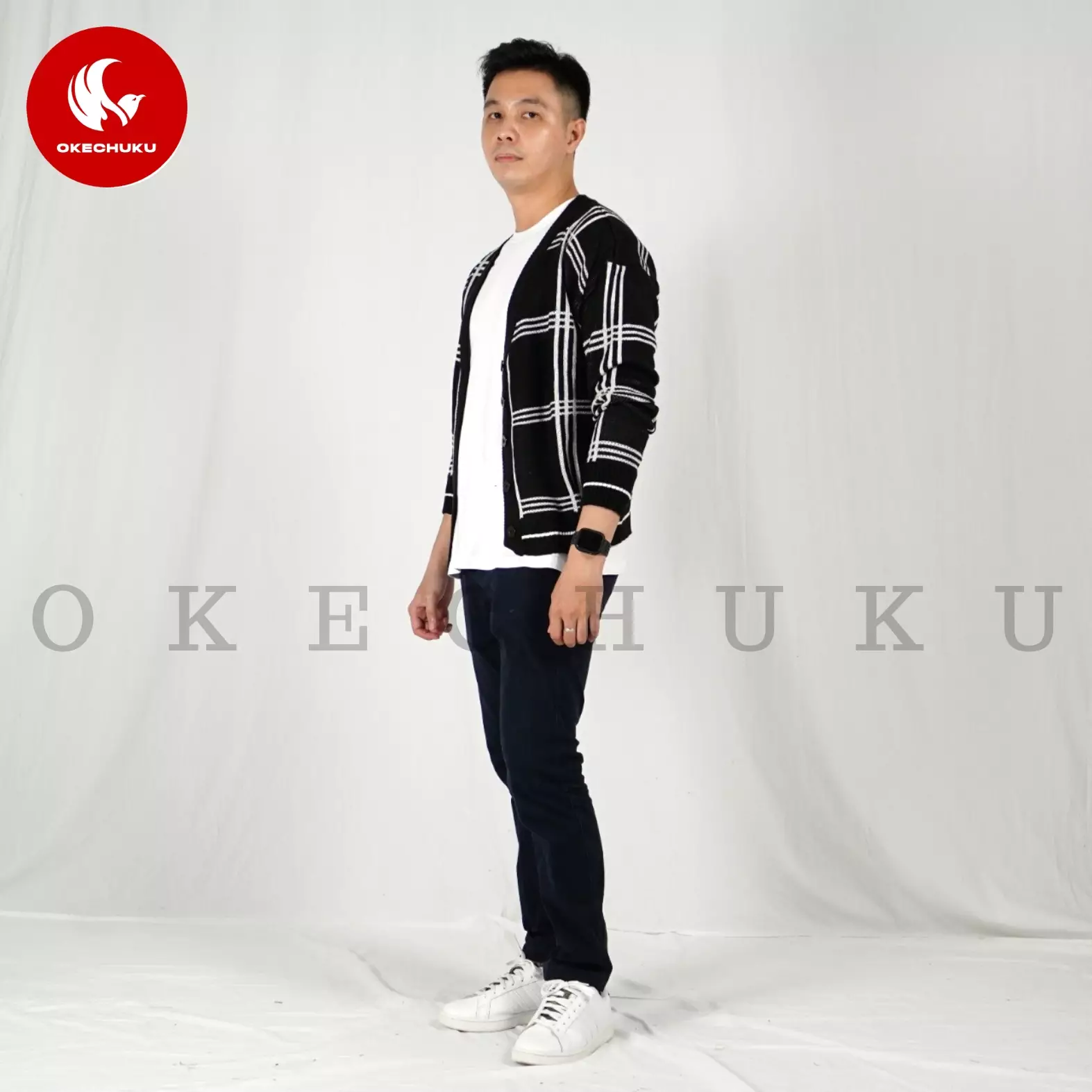  CARDIGAN MINGYU Outer Outwear Cardi Korea Kardigan - Hitam