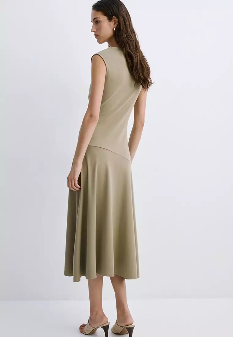 Asymmetric Draped Dress