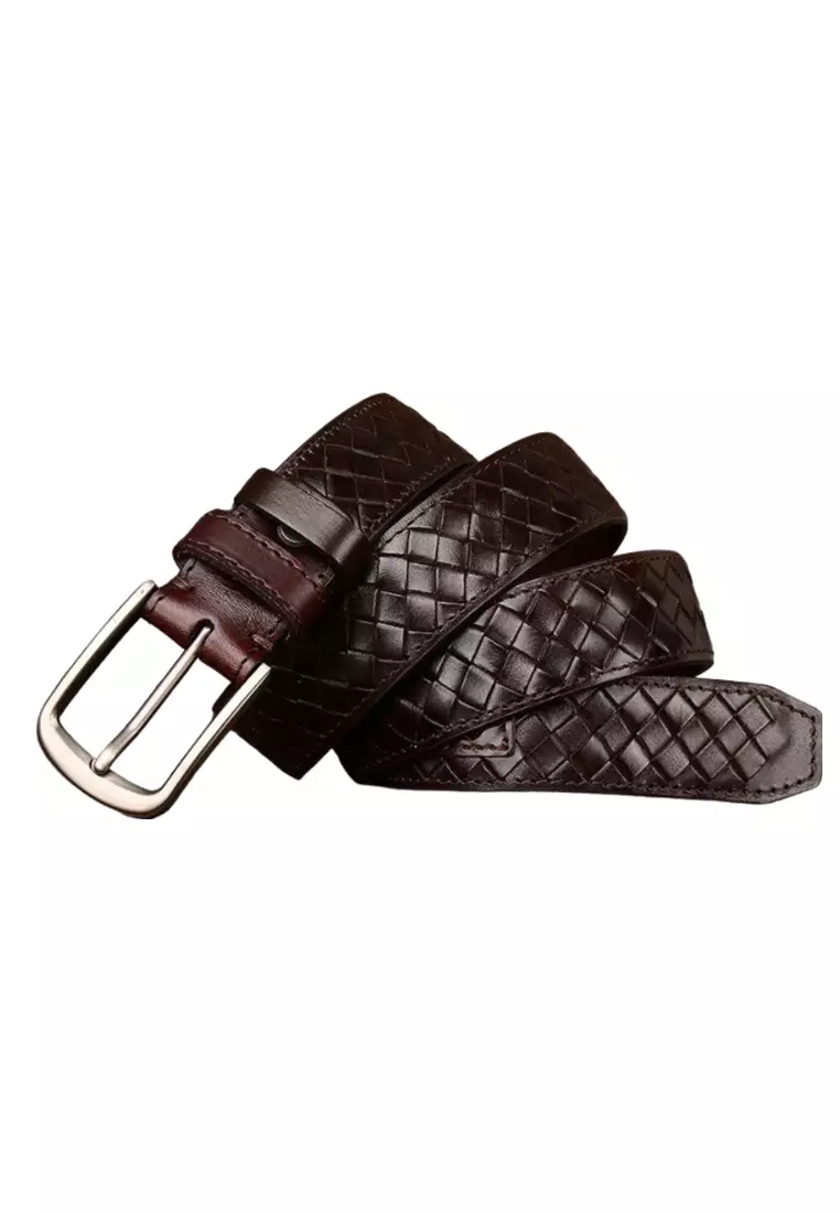 Vintage Woven Cowhide Belt