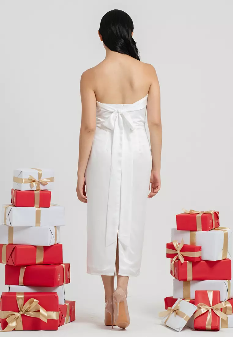 Multiway Bow Tube Dress in White