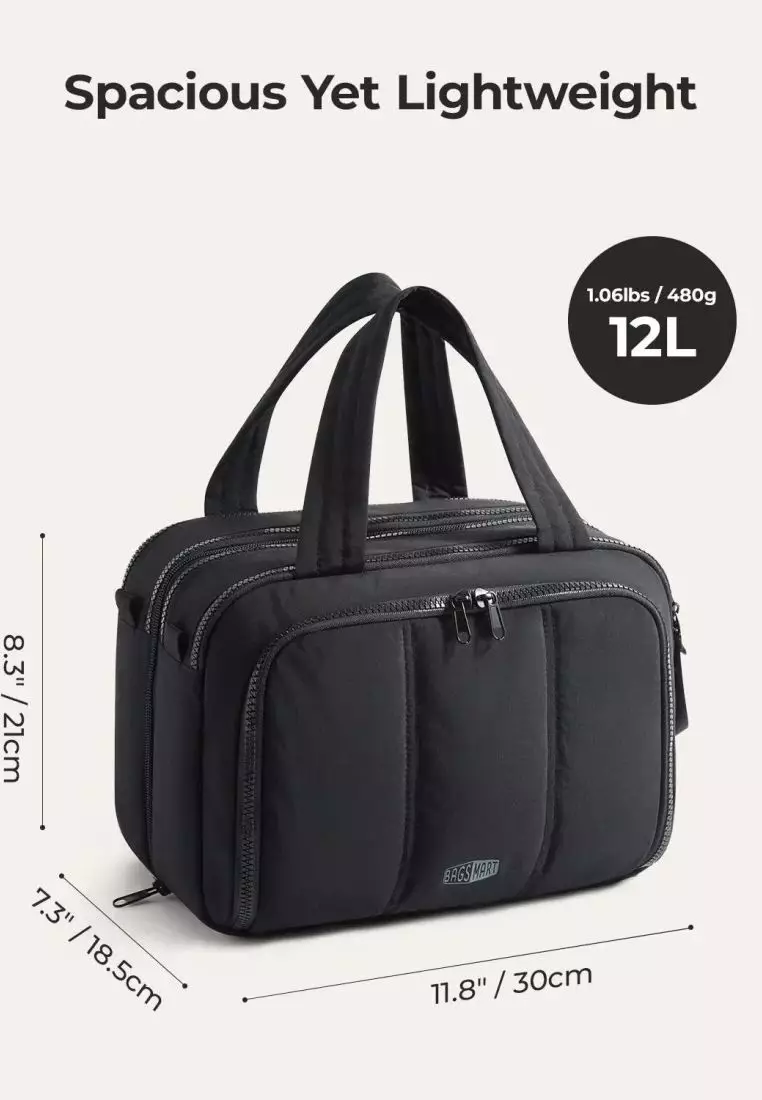 Bagsmart Crush Hanging Toiletry Bag (Black)