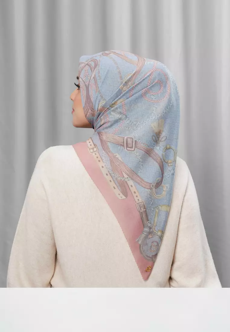 Alexandra Silk Jacquard Square - Château