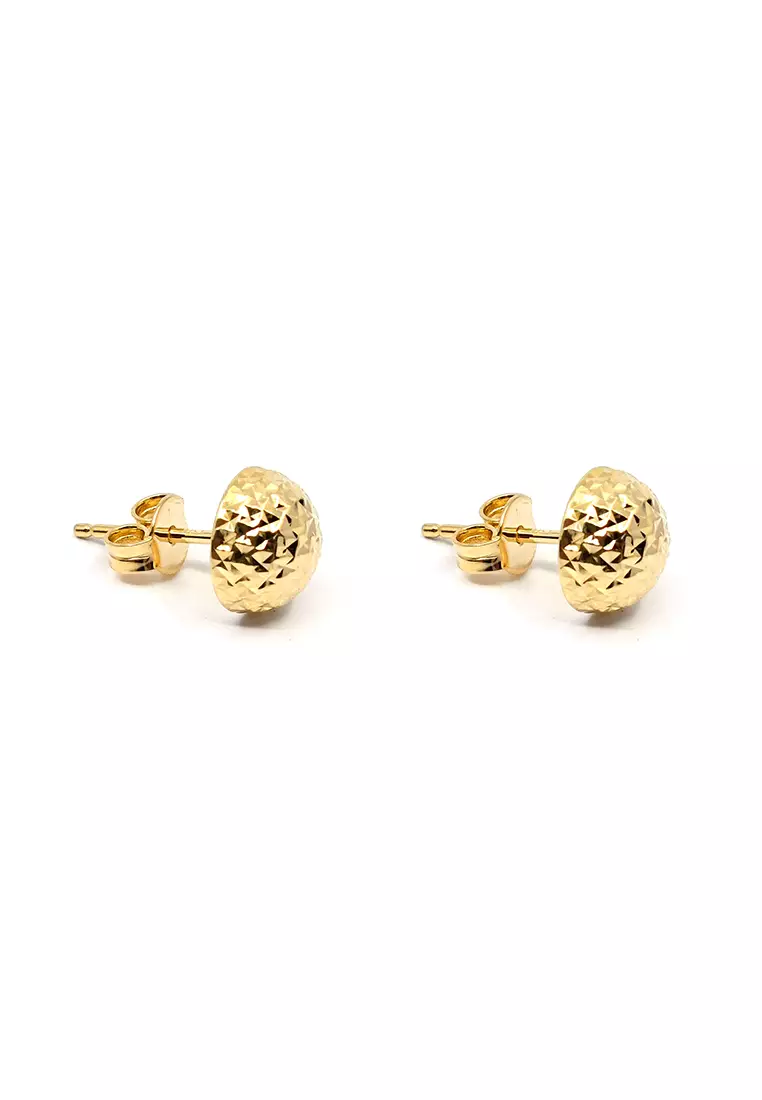 18K Italian Made Yellow Gold Earrings