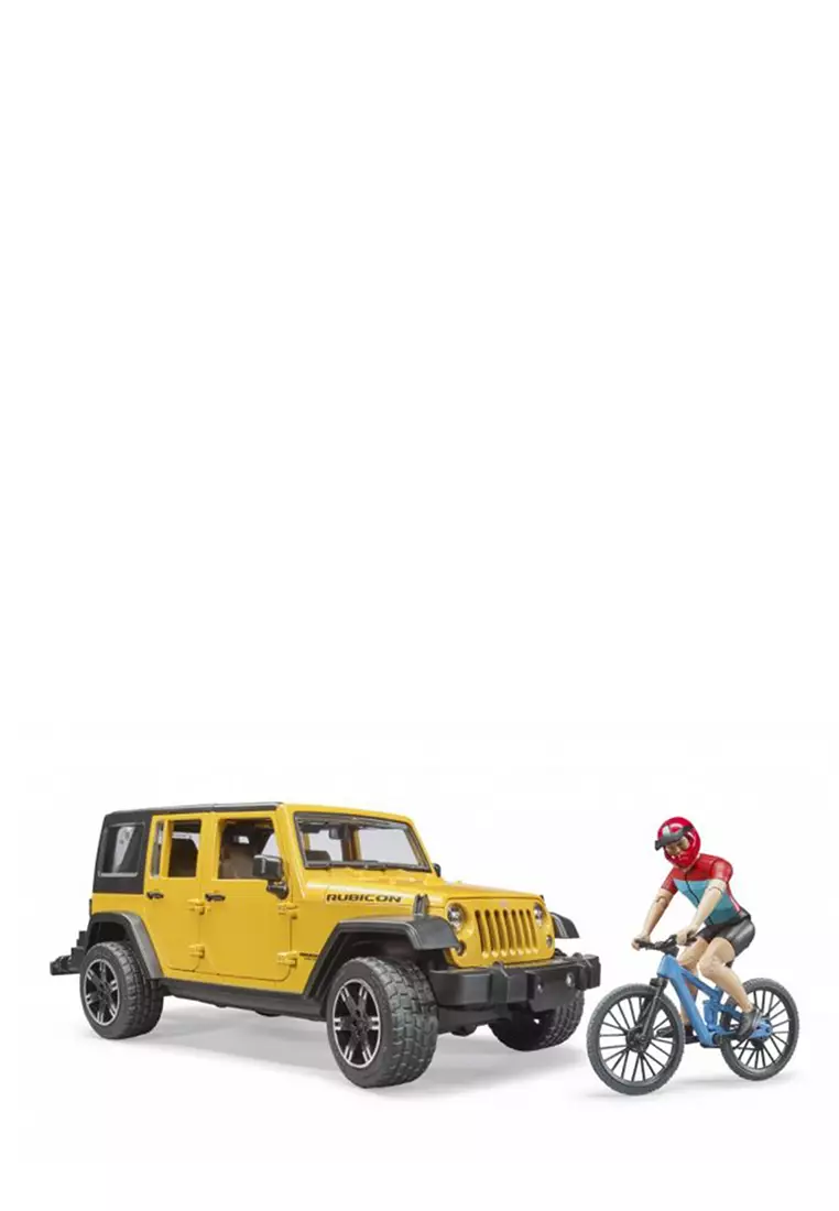 Bruder 2543 - Jeep Wrangler Rubicon Unlimited with 1 mountain bike and cyclist