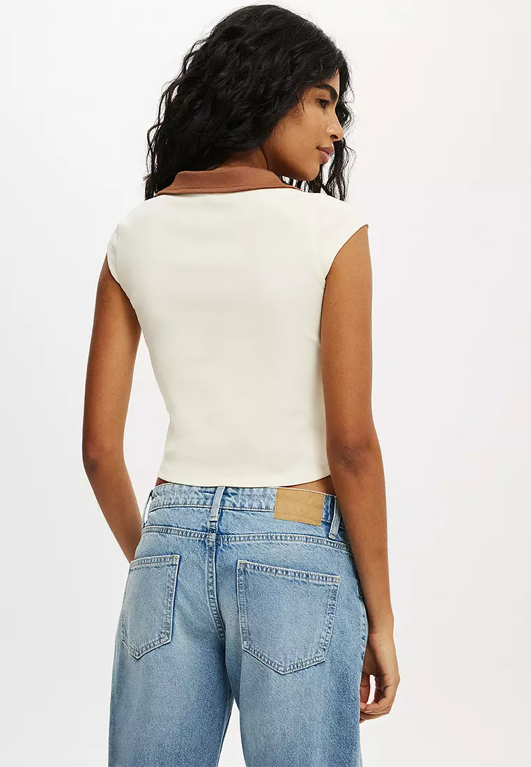 Alice Deep V Polo Top