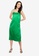 ZALORA BASICS green Satin Tie Midi Dress 43A64AA8FEE1E1GS_3