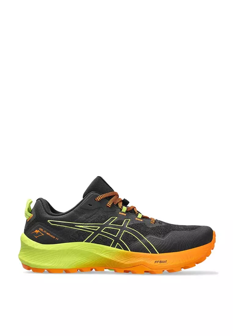 Men's GEL-TRABUCO 11, Black/Neon Lime, Running Shoes