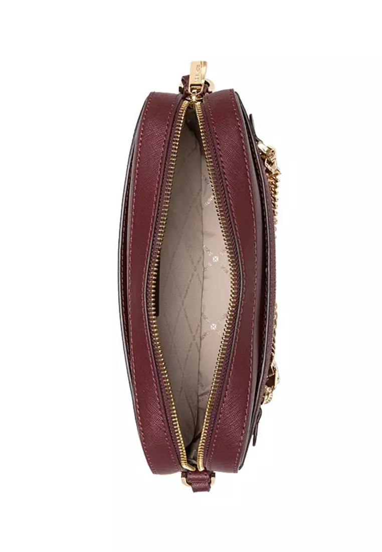 INCOMING STOCK Michael Kors Jet Set Item Large EW Zip Chain Crossbody in  Merlot (35S1GTTC7L) RM530 This crossbody bag is crafted of saffiano  leather. A, By USA Loveshoppe