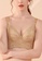 ZITIQUE gold Women's Floral Lace Pattern Collect Accessory Breast Push Up Bra - Gold 81F81USFD9C646GS_3
