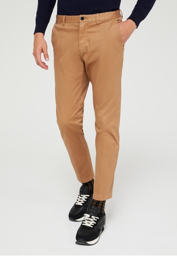 GAUDI Cotton Trouser in Camel for Men Natural Slacks and Chinos Casual trousers and trousers Mens Clothing Trousers 