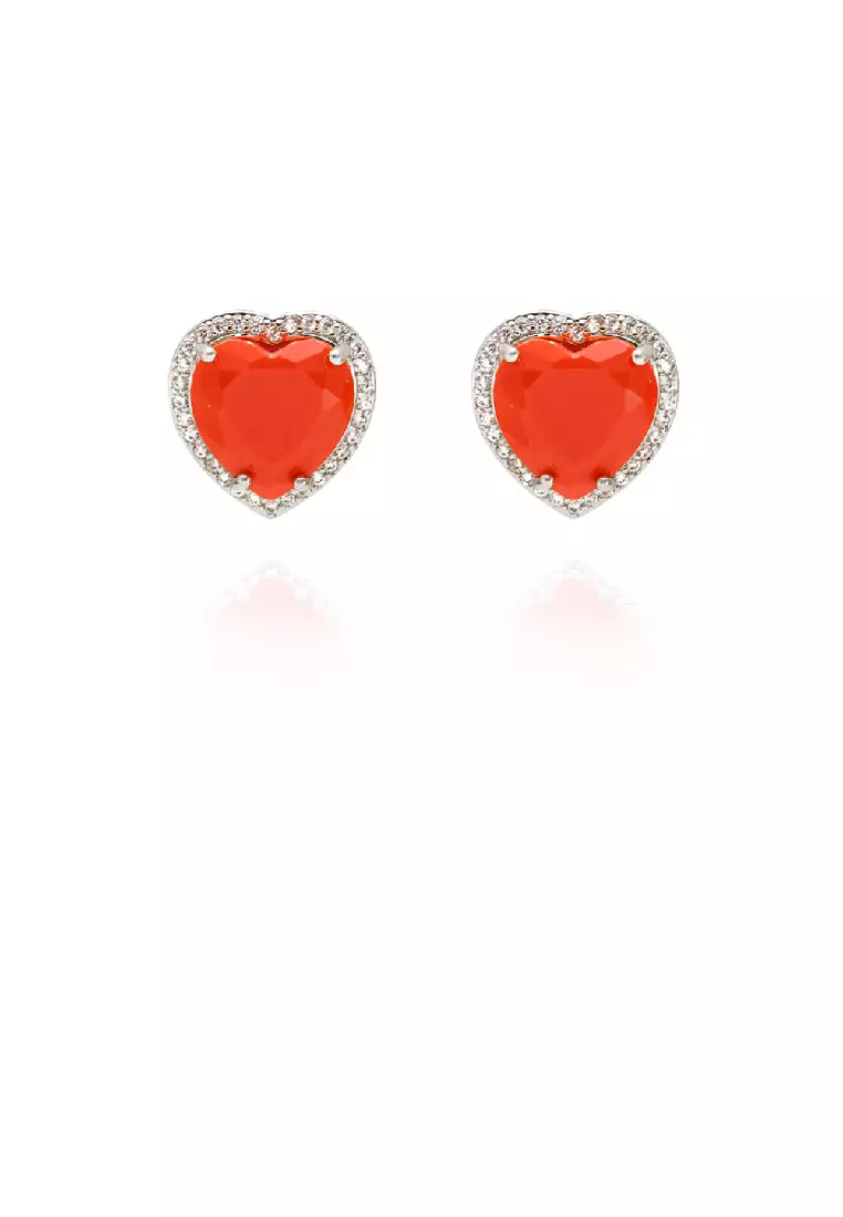 Cz new arrivals heart earrings