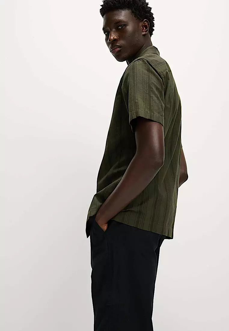 Regular Fit Cotton Rich Short Sleeve Shirt