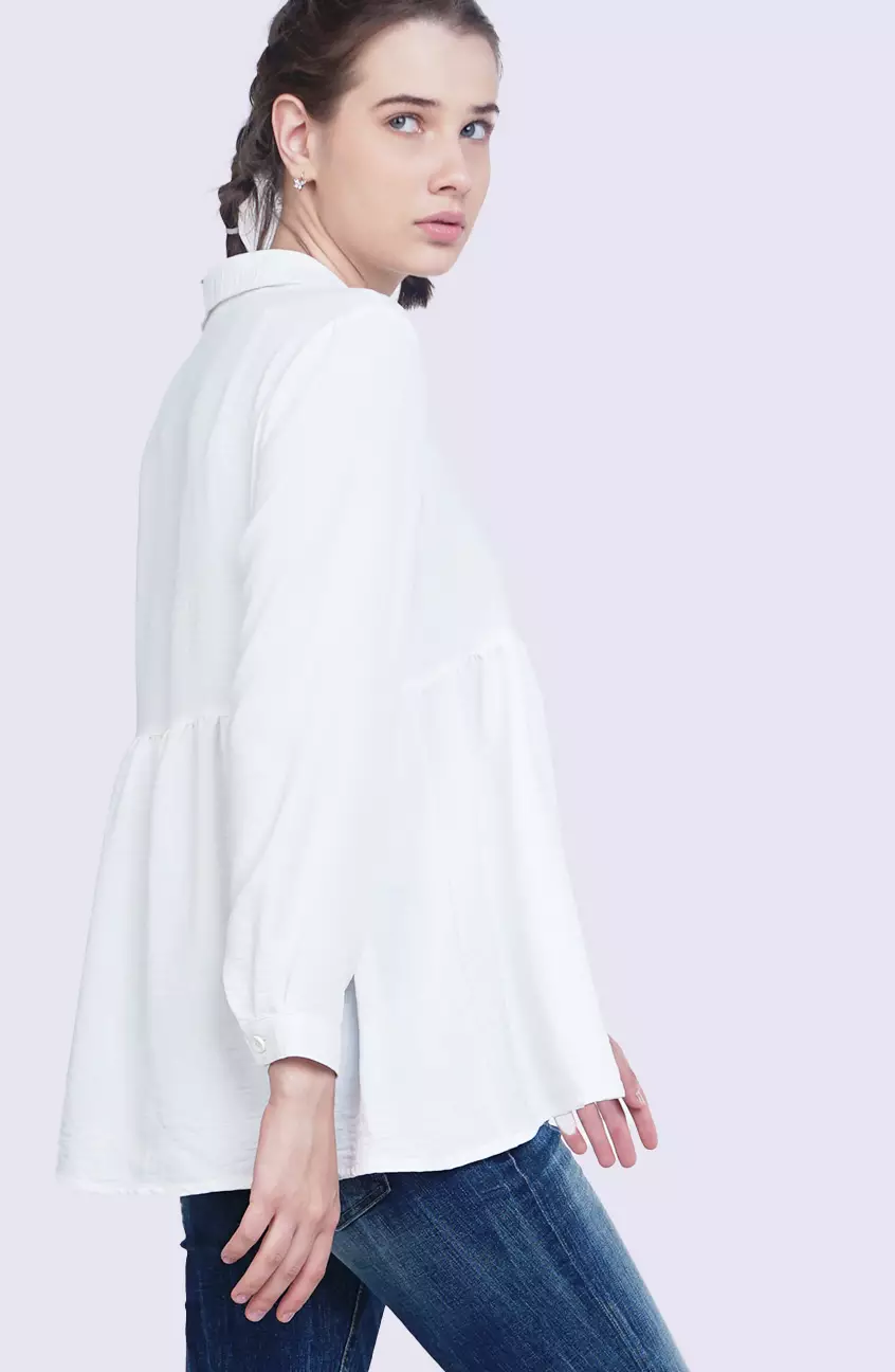 Kemeja Wanita Kirei Offwhite