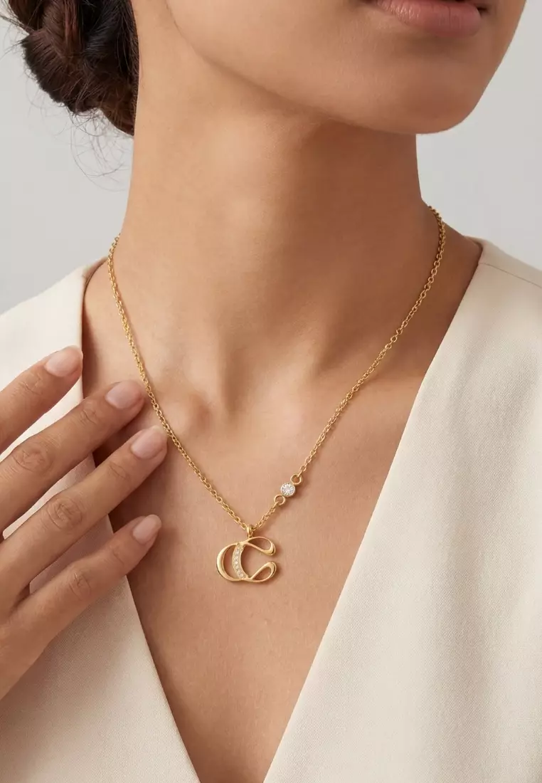 Unbreakable You Cubic Zirconia Necklace in Gold