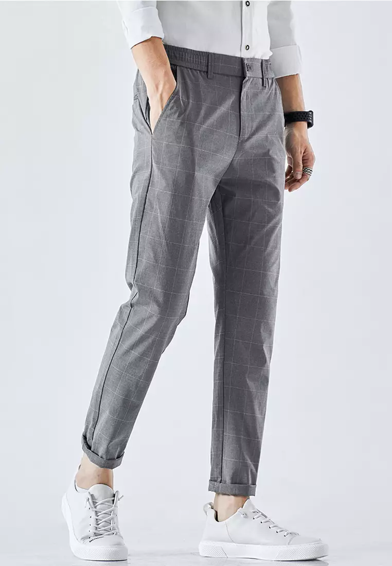 Trendyshop Slim Fit Check Suit Trousers 2024, Buy Trendyshop Online