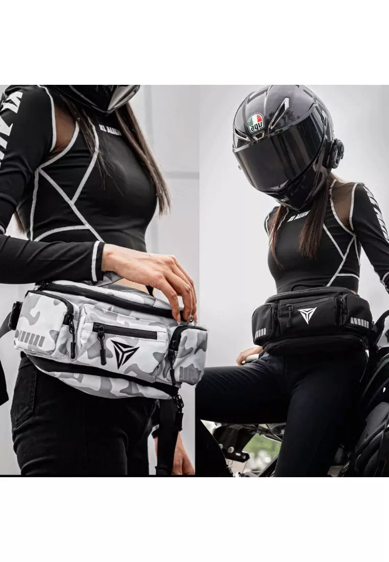 Motowolf MDL0721B Crossbody Waist Bag With Rain Cover Orange