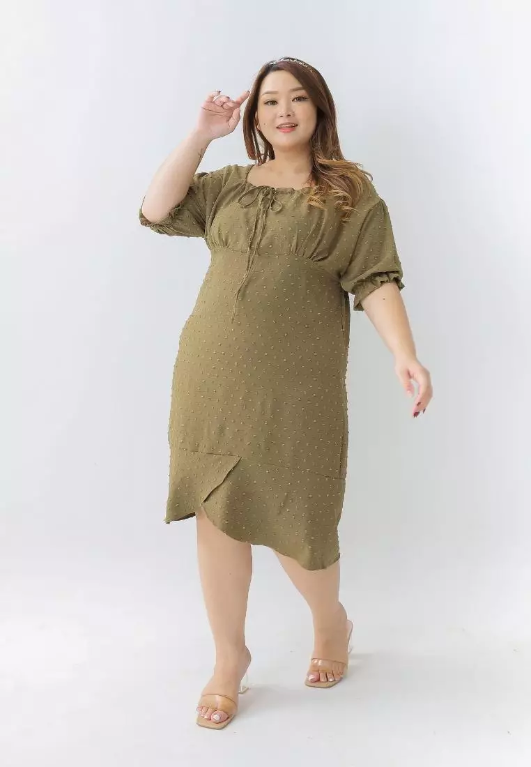 Plus Size Dress Clarissa Dusty Olive