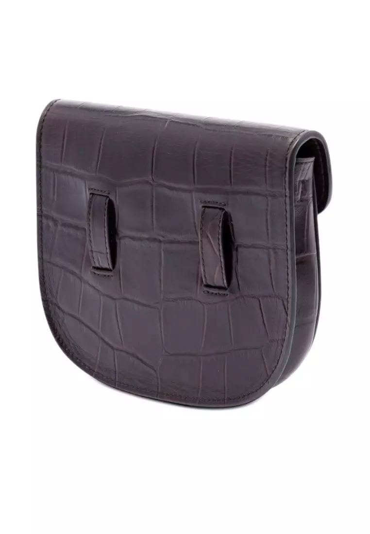 Pre-Loved Celine Mini Embossed Calfskin Symmetrical Crossbody