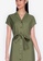 ZALORA BASICS green Belted Linen Dress E4A2BAAD509D38GS_3