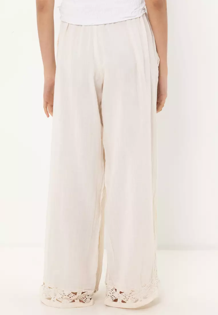 Woven Wide Leg Beach Pants - Asia Fit