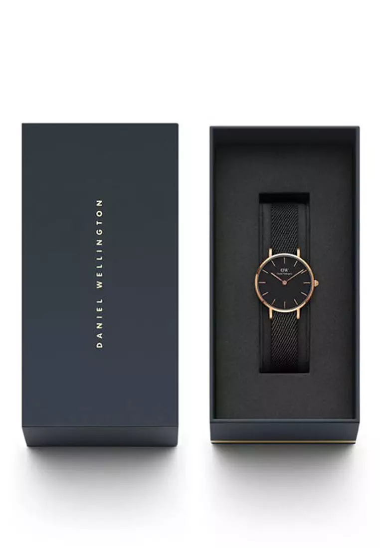 Petite Ashfield 28mm Watch Black dial Mesh strap Rose Gold Female watch Ladies watch Watch for women DW