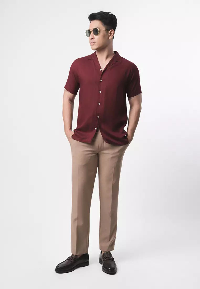 Cuban Red Wine Casual Shirt