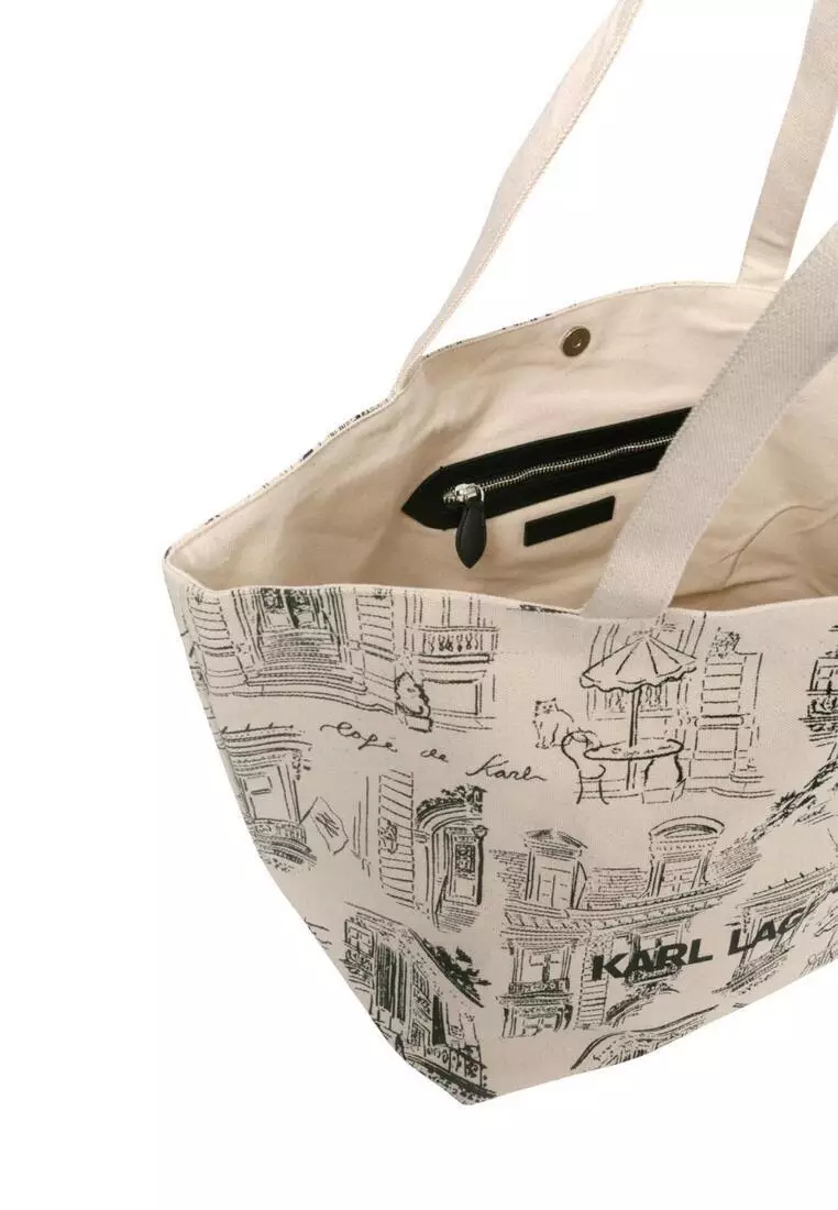Buy Karl Lagerfeld Kl X Jorge Parra All-Over Print Shopper