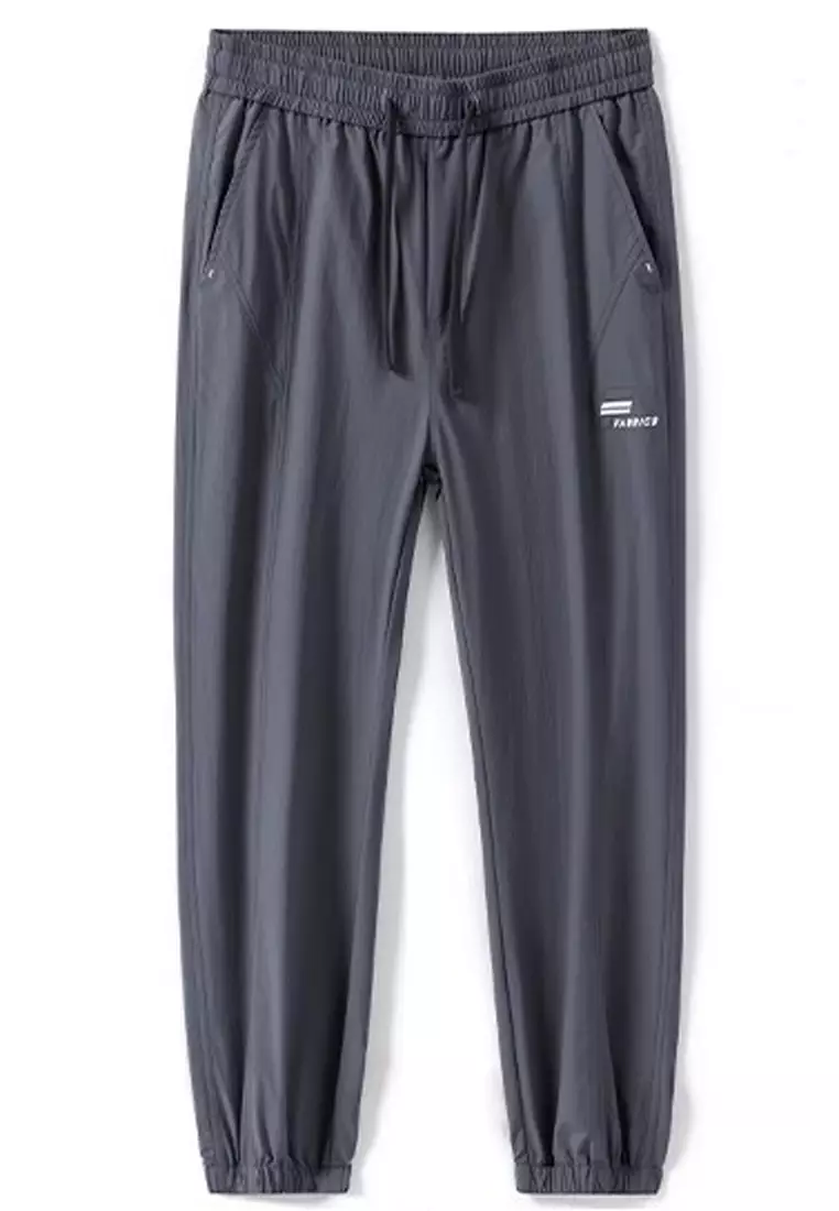 抽繩休閒束腳長褲