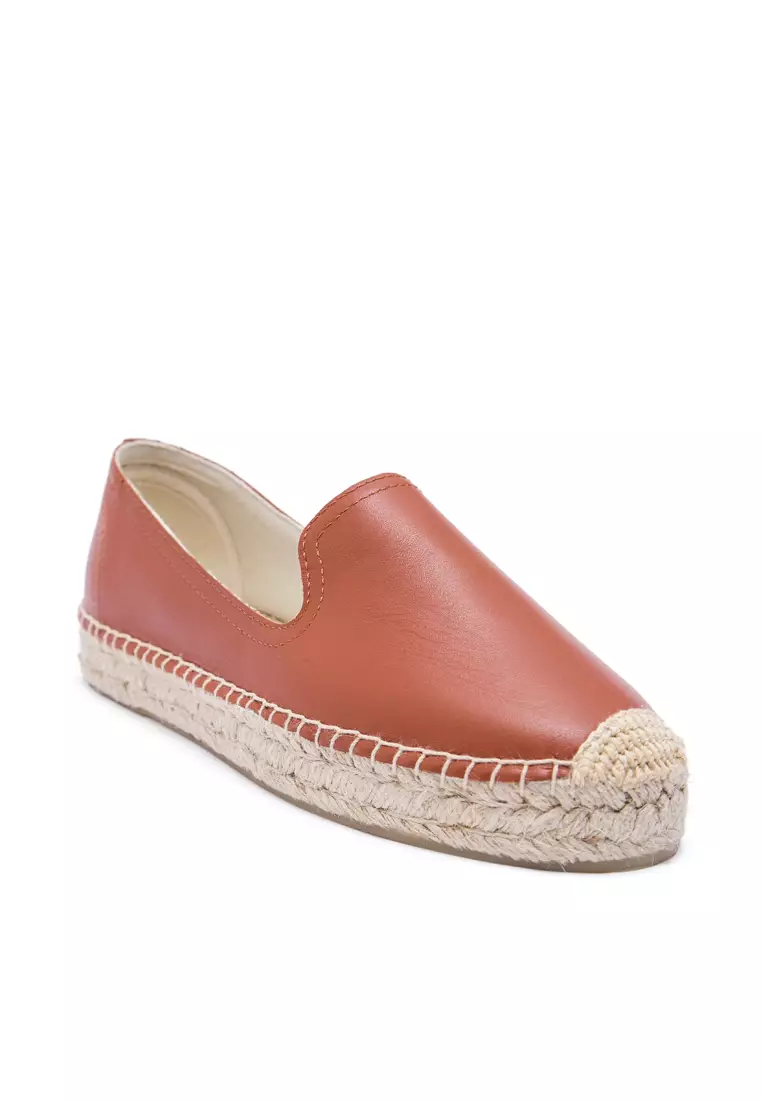 Platform Cow Leather Espadrilles HB7101
