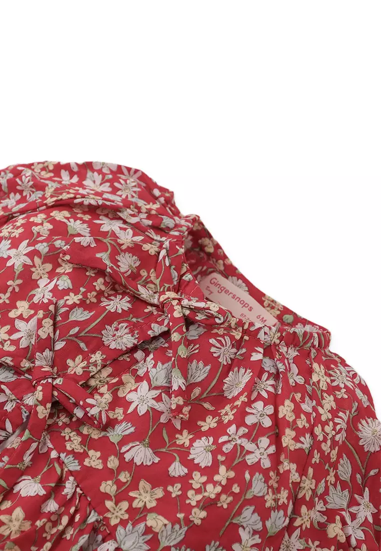 Baby Lili Puff Sleeve Blouse with Ribbons