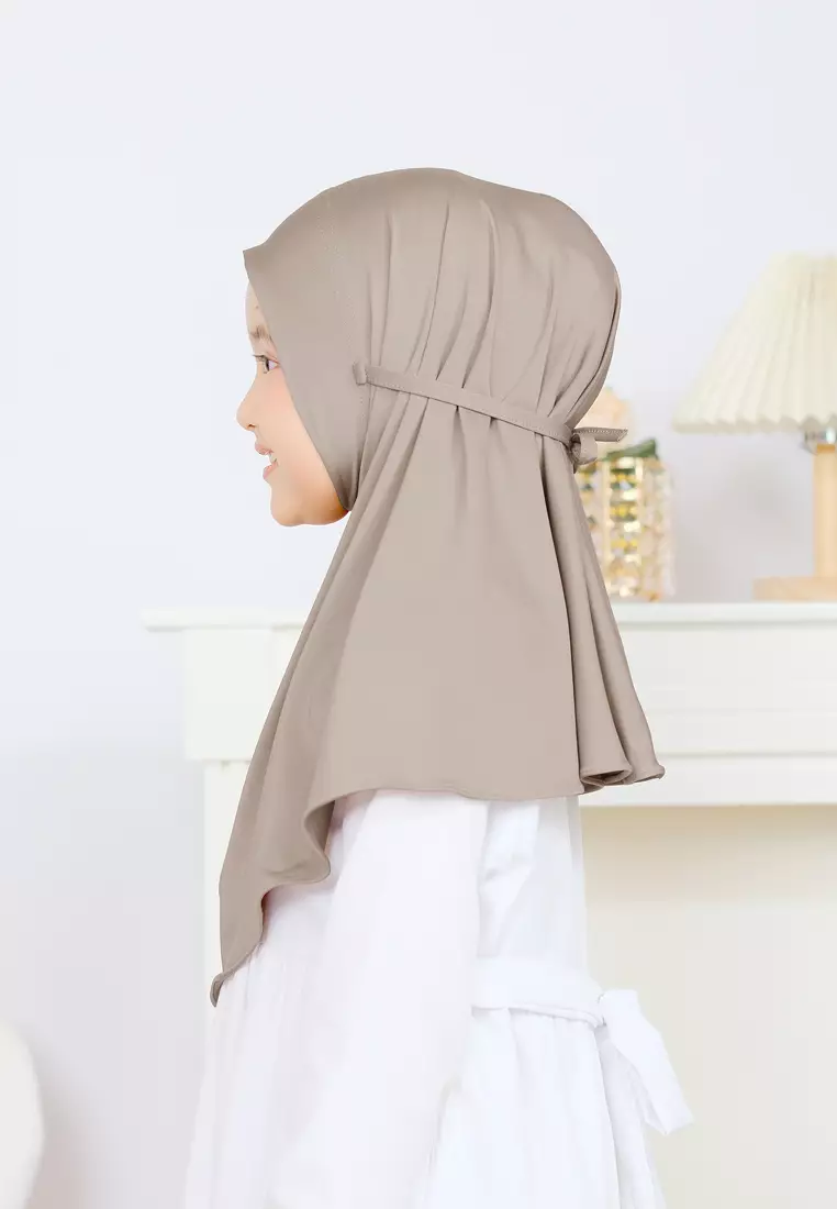 Cotton Bee - Alisha Hijab Instan Anak | Bergo Kerudung Tali Anak - L