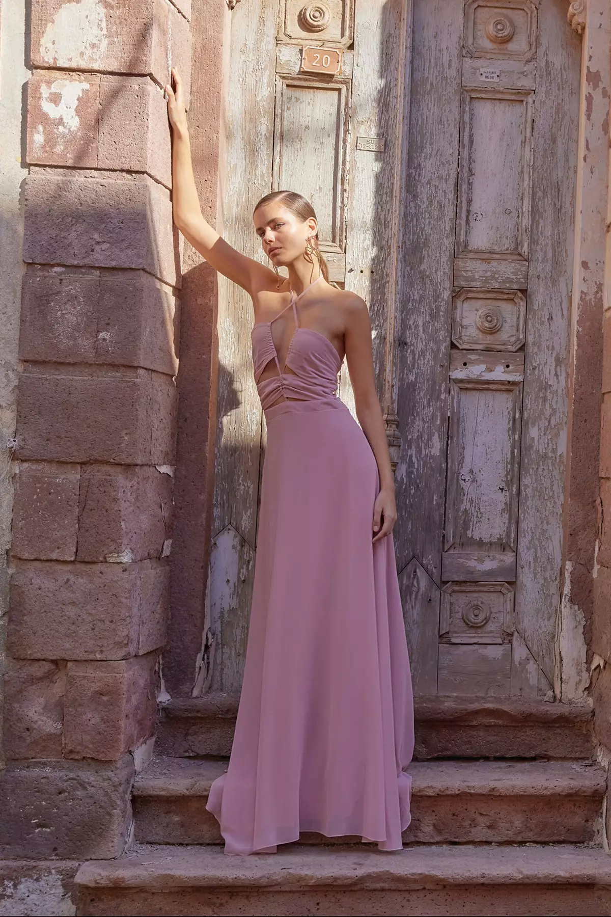 Chiffon on sale evening dress