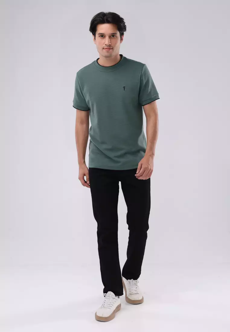 Roundneck Jacquard Short Sleeve