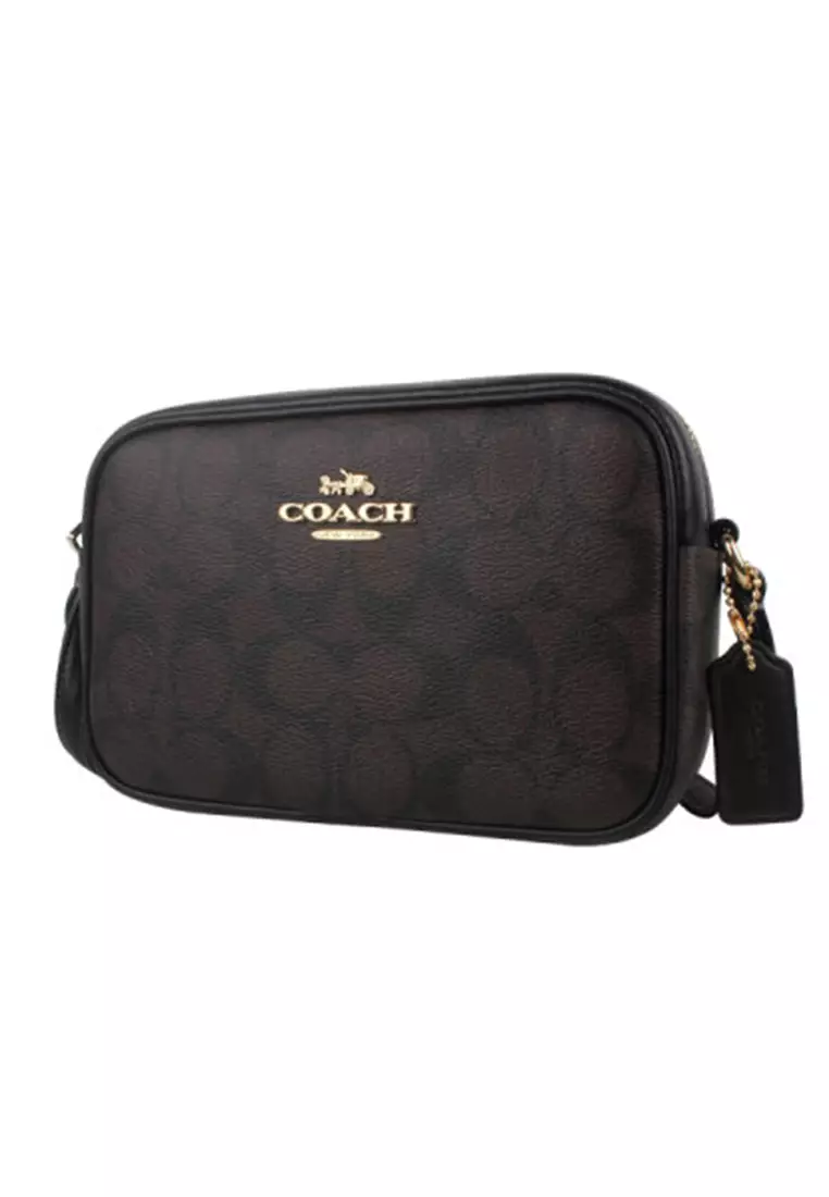 Jual Coach COACH MINI JAMIE Women's Dark Brown with Black Signature ...