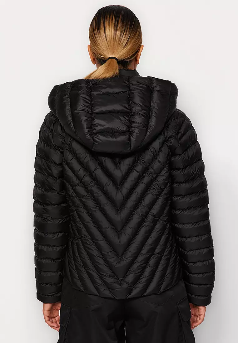 Quilted jacket shop with hood