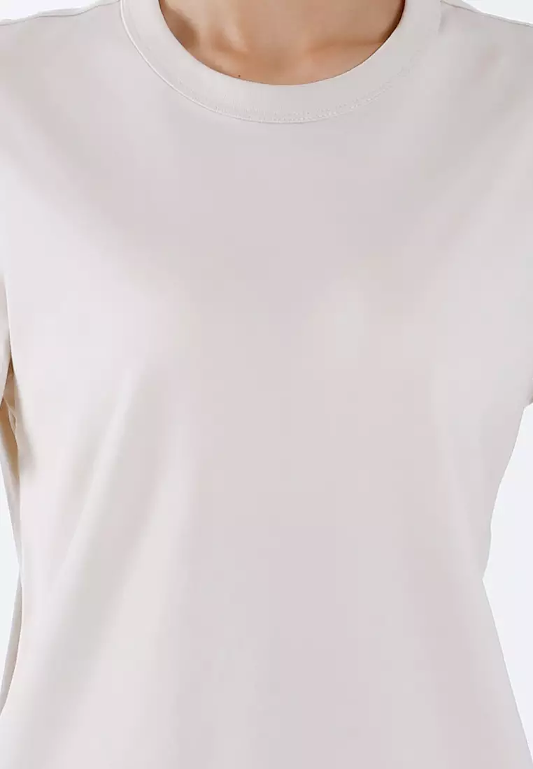 Forest Ladies Premium Cotton Round Neck Tee | Baju T Shirt Perempuan - 822435-15Beige