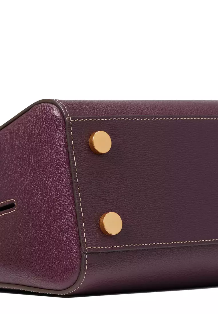 Katy Medium Top-handle Bag in Deep Cherry K8863