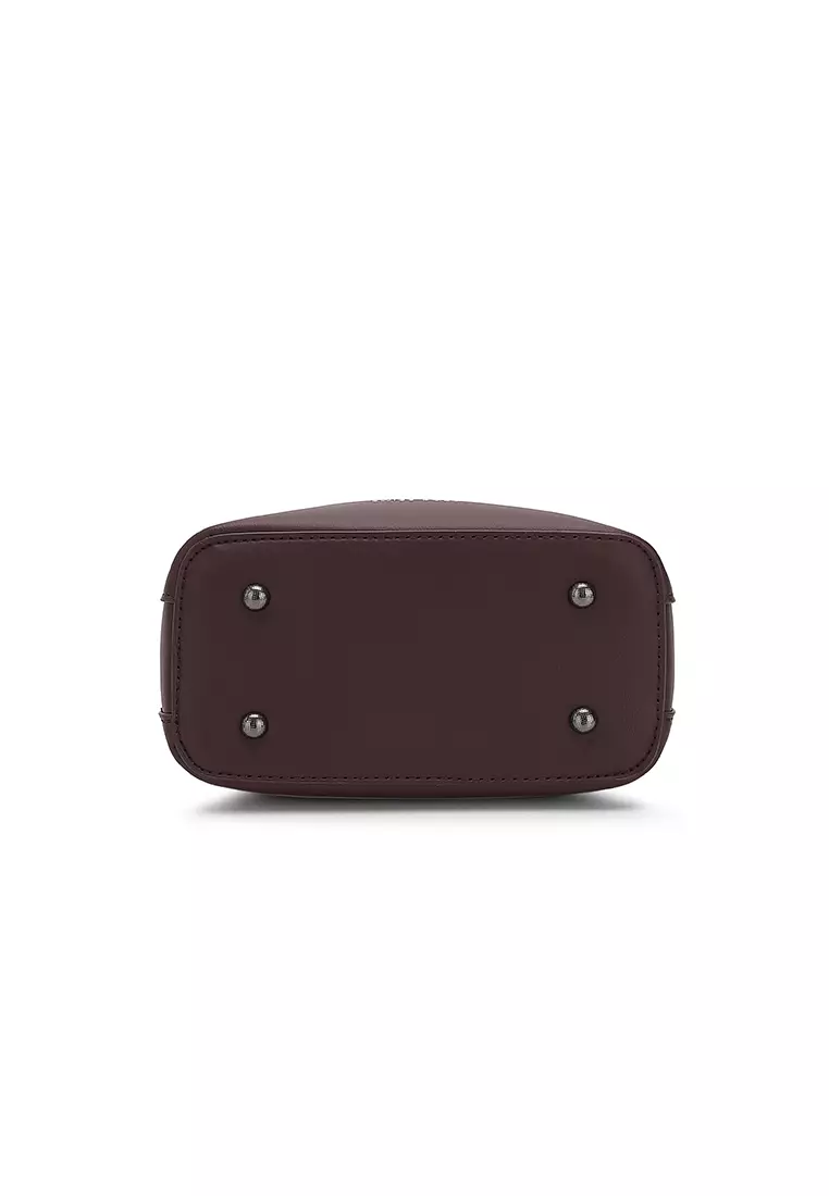 Women's Top Handle Bag / Sling Bag / Crossbody Bag - Dark Brown