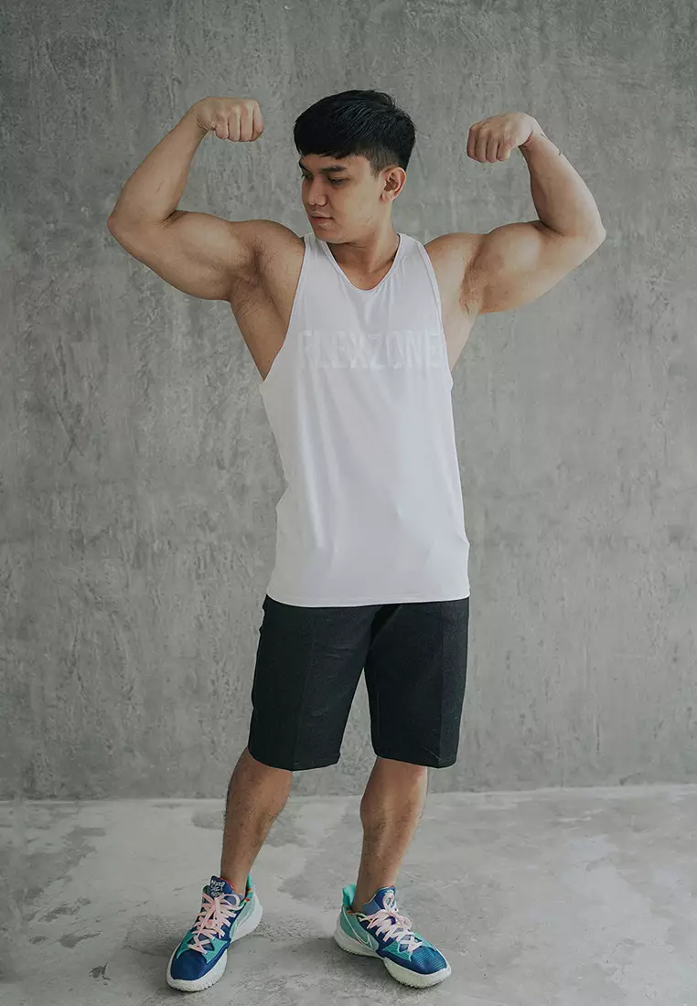 FLEXZONE Sport Singlet Basic Series White
