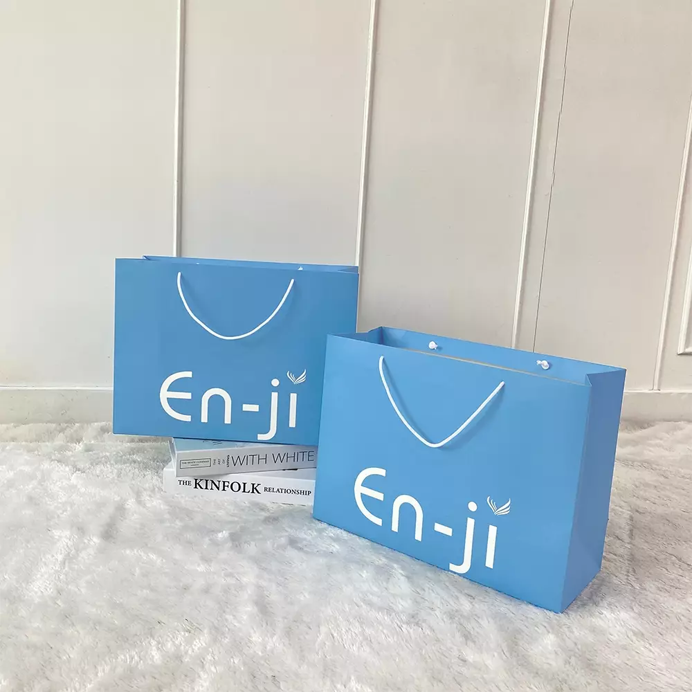 En-ji Paperbag - Blue [Packaging Tas]