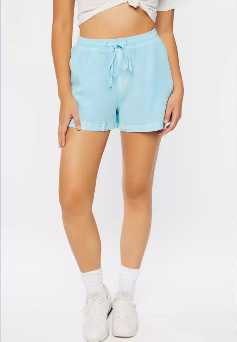 Twill drawstring shorts discount